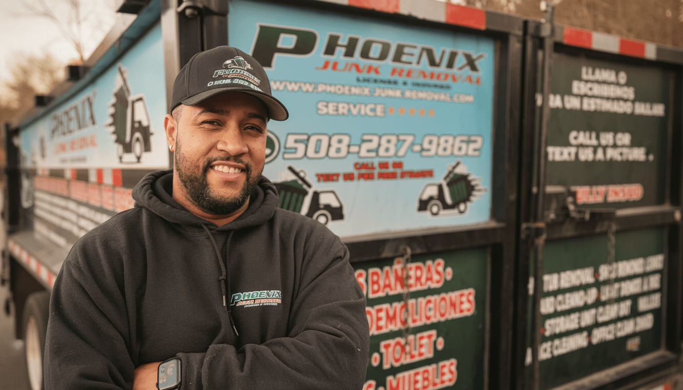 Phoenix Junk Removal team on a job site